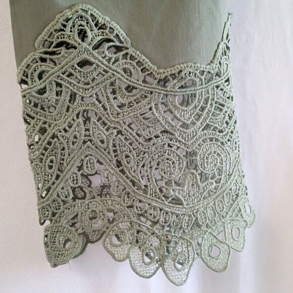 Cato Crochet Hem Pull-On Ankle Pants Size 14 Mid Rise NWT Comfy Chic - Picture 9 of 13